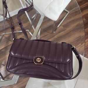 Source Unknown Deep Purple Quilted Clutch